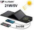 Солнечная панель Allpowers Solar panel 21W 2хUSB 5V 2.1A (AP-SP18V21W) - 2