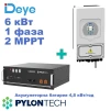 Комплект: Інвертор Deye SUN-6K-SG03LP1-EU + Акумуляторна батарея Pylontech US5000 (48В, 4.8 кВт/г)З - 3
