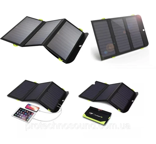 Сонячна панель ALLPOWERS SP-002 21W з павербанком 10000mAh (AP-SP-002-BLA)