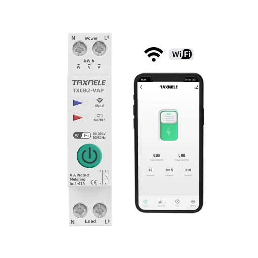 WiFi Smart Switch з лічильником електроенергії і моніторингом TAXNELE 63A 1P+N