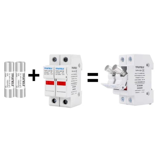 Тримачі запобіжників постійного струму TAXNELE 2p DC Fuse Holders 1000В