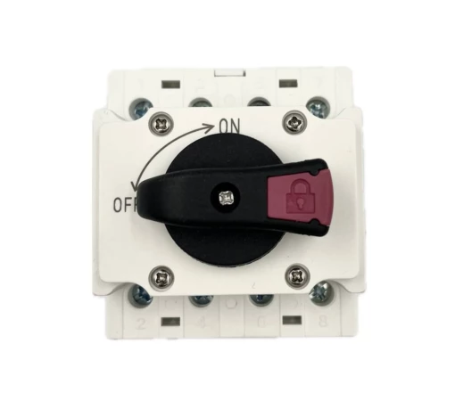 Ізоляторний вимикач з поворотною ручкою TAXNELE 1500V 32A 4P на DIN-рейку