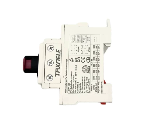 Ізоляторний вимикач з поворотною ручкою TAXNELE 1500V 32A 4P на DIN-рейку