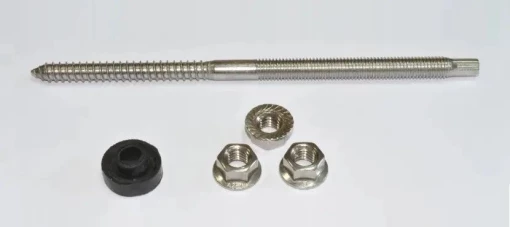 Кронштейн для солнечных панелей, шпилька 10х200 в сборе, нержавеющая сталь A2