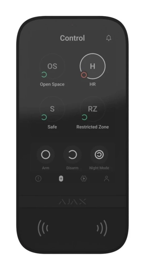 Бездротова клавіатура з сенсорним екраном Ajax KeyPad TouchScreen