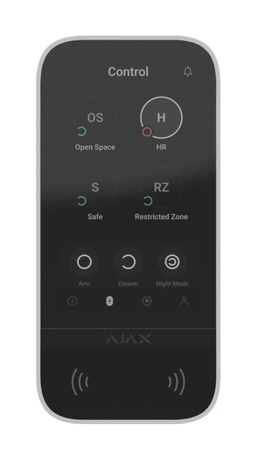 Бездротова клавіатура з сенсорним екраном Ajax KeyPad TouchScreen