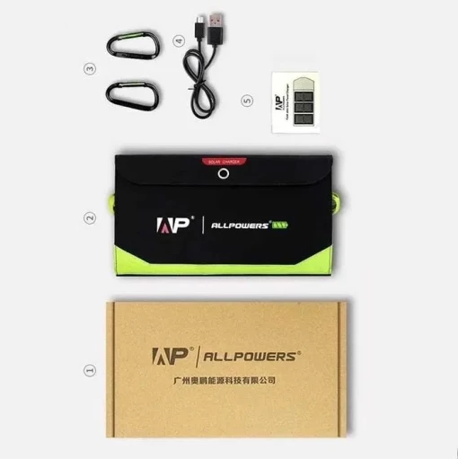 Сонячна панель ALLPOWERS SP-002 21W з павербанком 10000mAh (AP-SP-002-BLA)