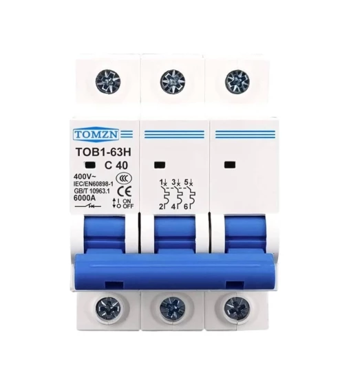 Автоматический выключатель TOMZN 3Р АС 63А TOB1-63H