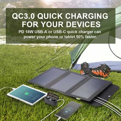 Сонячна панель ALLPOWERS SP-002 21W з павербанком 10000mAh (AP-SP-002-BLA)