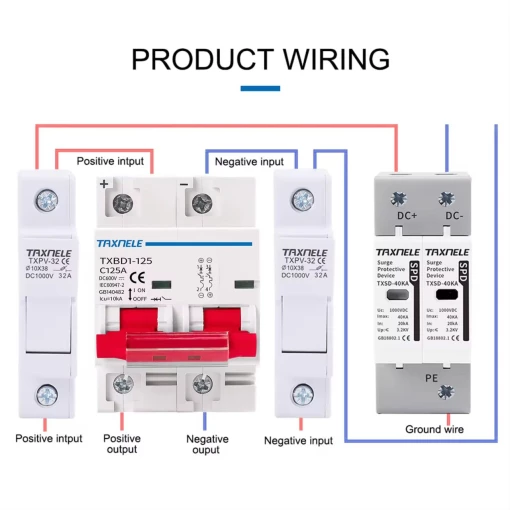 Автоматичний вимикач TAXNELE  DC 125А 600V TXBD1-125