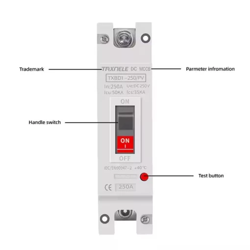 Автоматичний вимикач TAXNELE DC 250A MCCB TXBD1-250/PV