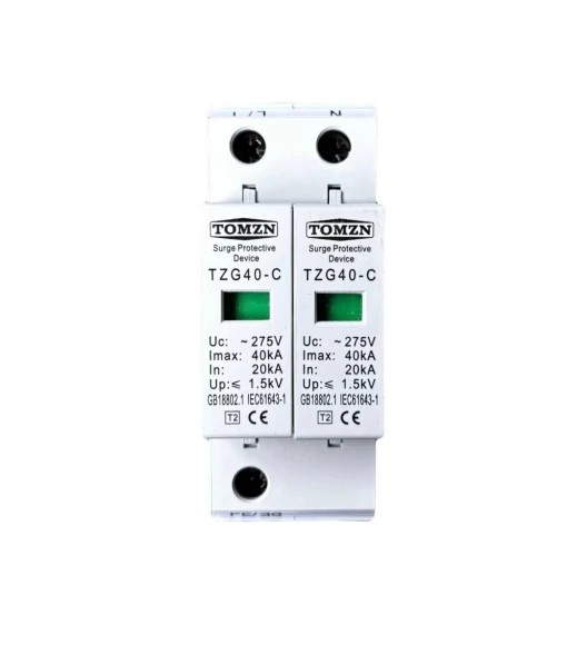 Пристрій захисту від перенапруги TOMZN 2P AC SPD (20-40KA)