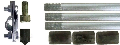 Комплект заземлення оцинкований 4,5 м Ф16